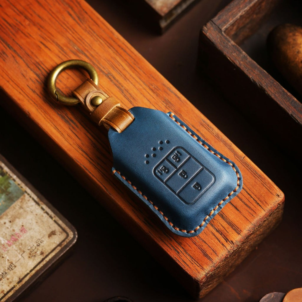 Honda CRV Lingpai XRV Civic Accord Guandao Fit Leather Car Key Cover 2,3,4,5,6 Button