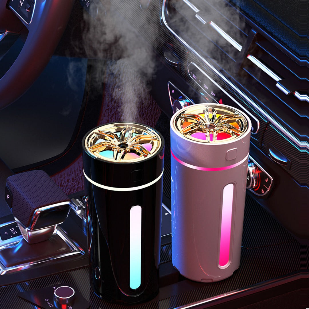 Diffuseur d'huiles essentielles pour voiture avec lumière d'ambiance