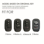 Carsine Honda Leather Car Key Cover 3,4,5 Button Black / 3 Button