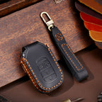 Carsine Honda Leather Car Key Cover 3,4,5 Button Black / 4 Button-A