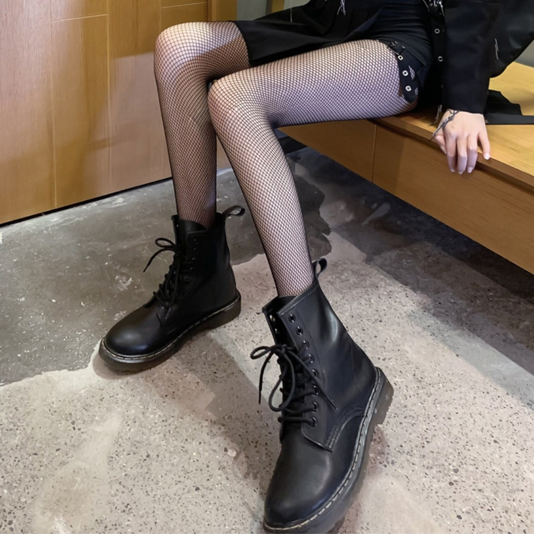 bas résille noirs, collants sexy ajourés