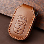 Carsine Honda Leather Car Key Cover 3,4,5 Button Black / 3 Button