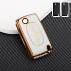 Citroen Peugeot Autoschlüsseletui Goldener Rand