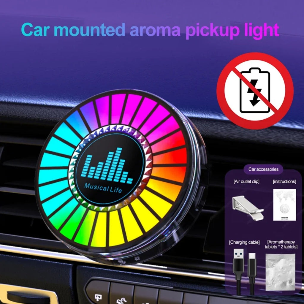 Éclairage d'ambiance musical RGB pour voiture, contrôlé par la voix