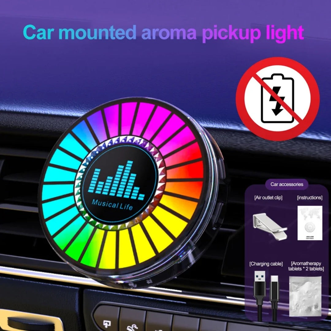 Éclairage d'ambiance musical RGB pour voiture, contrôlé par la voix