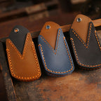 Étui de clé de voiture en cuir pour Volkswagen Golf 8 Touron ID6X ID4X ID6 (3,5 boutons)