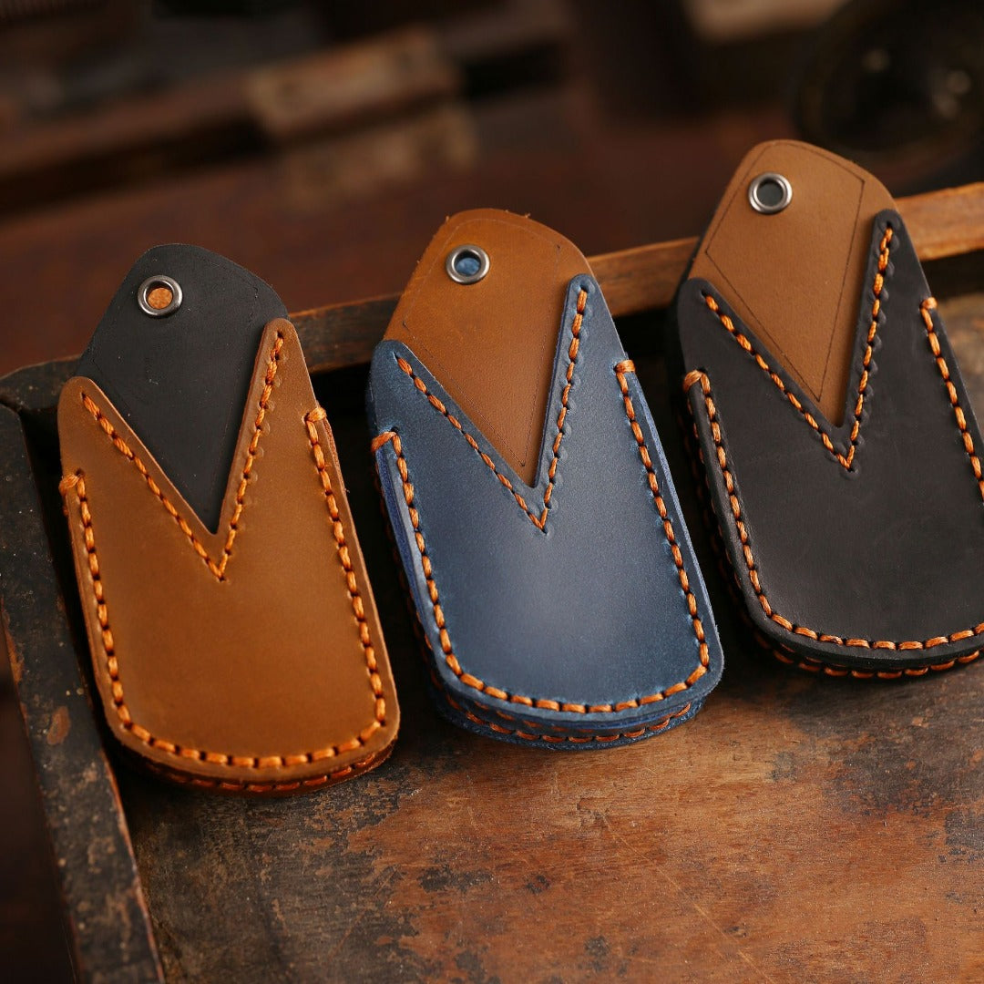 Étui de clé de voiture en cuir pour Volkswagen Golf 8 Touron ID6X ID4X ID6 (3,5 boutons)