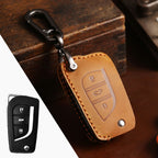 Carsine Toyota Leather Car Key Cover 3 Button Brown / 3 Button