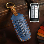 Autoschlüsselhülle aus Leder für Genesis GV70, GV80 und G90 (4, 6 oder 8 Tasten)
