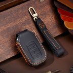 Carsine Honda Leather Car Key Cover 3,4,5 Button Black / 3 Button