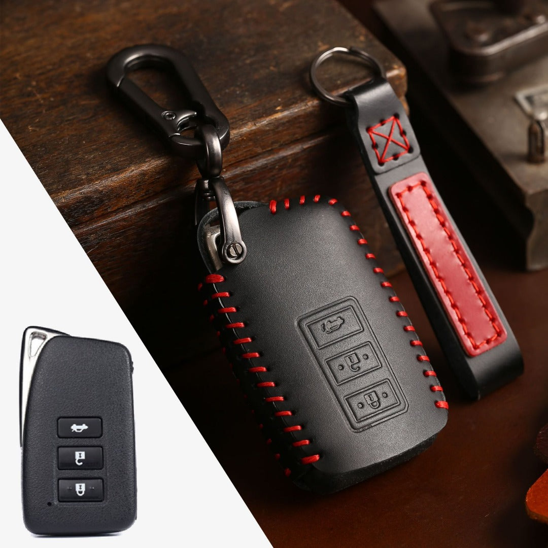 Étui en cuir pour clé de voiture Lexus à 2, 3 ou 4 boutons