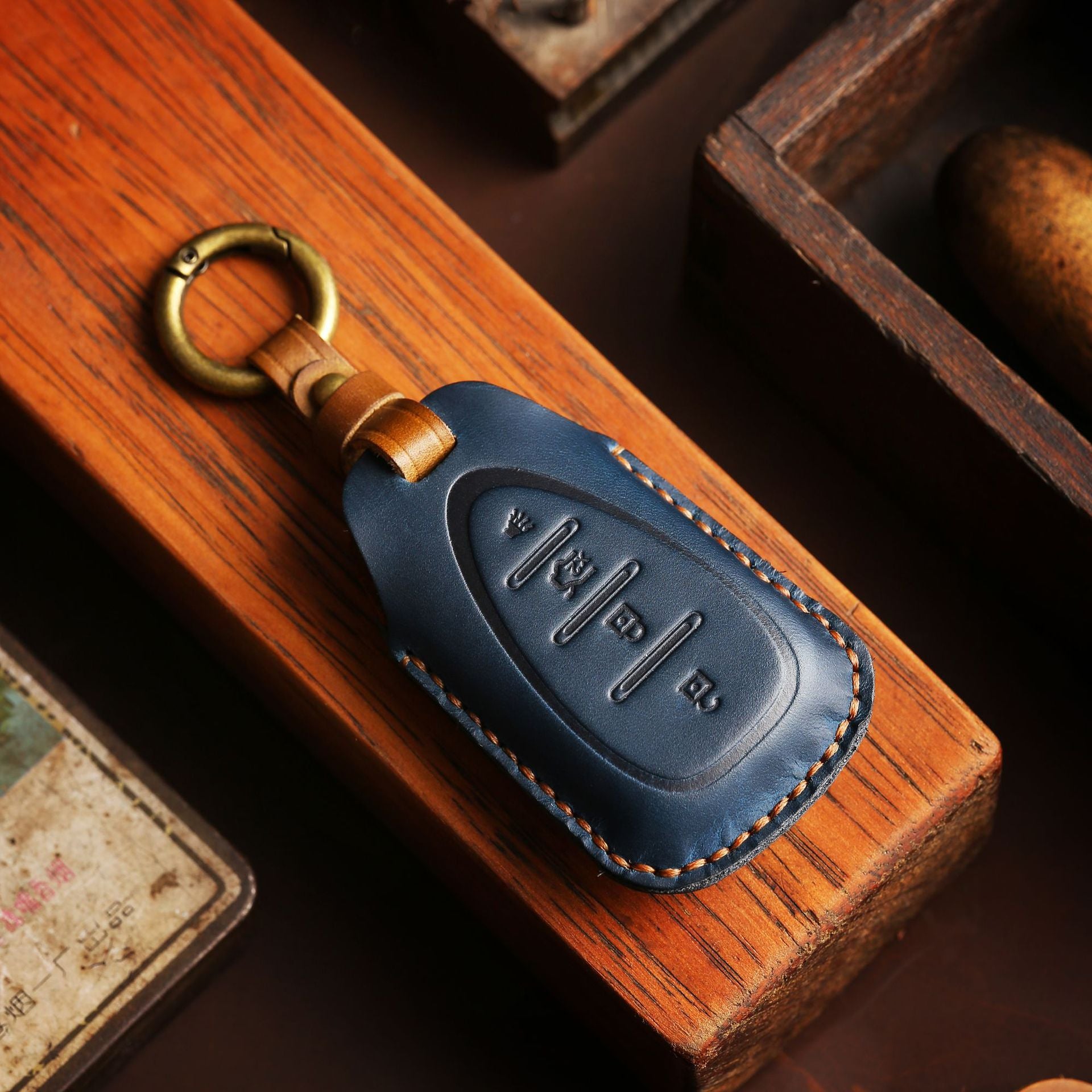 Chevrolet Traverse, Malibu, Cruze, Trax Autoschlüsselhülle aus Leder für 2, 3, 4 und 5 Tasten