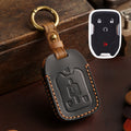 Carsine GMC Chevrolet Leather Car Key Cover 4,5,6 Button Black / 4 Button