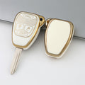 Carsine Jeep Dodge Chrysler Car Key Case Golden Edge White