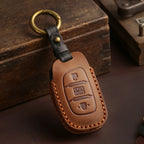 Carsine Hyundai Elantra IX25 Festa IX35 Verna Leather Car Key Cover 3 Button Black / 3 Button-A