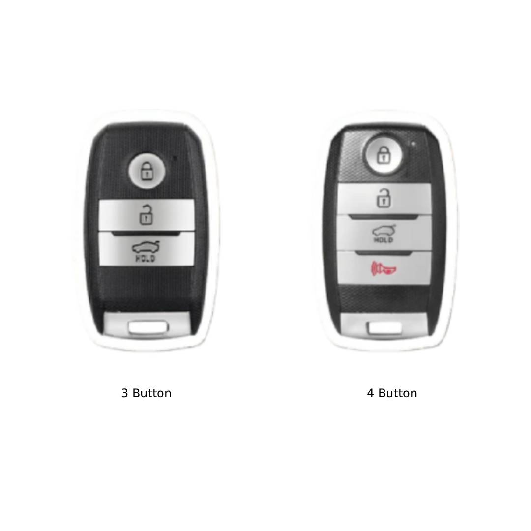 Étui de clé de voiture en cuir pour Kia K3 K4 K5 KX3 KX57 (3 ou 4 boutons)