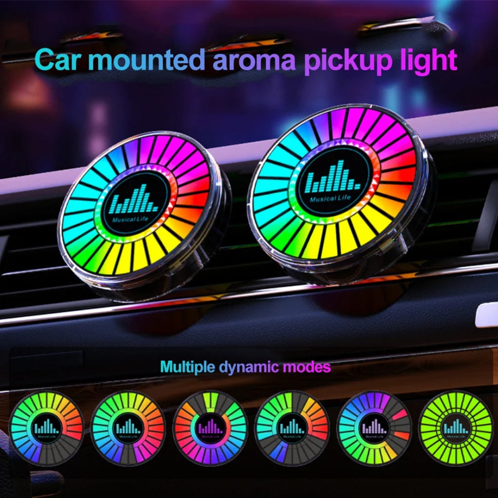 Éclairage d'ambiance musical RGB pour voiture, contrôlé par la voix