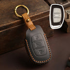 Carsine Hyundai Elantra IX25 Festa IX35 Verna Leather Car Key Cover 3 Button Black / 3 Button-A