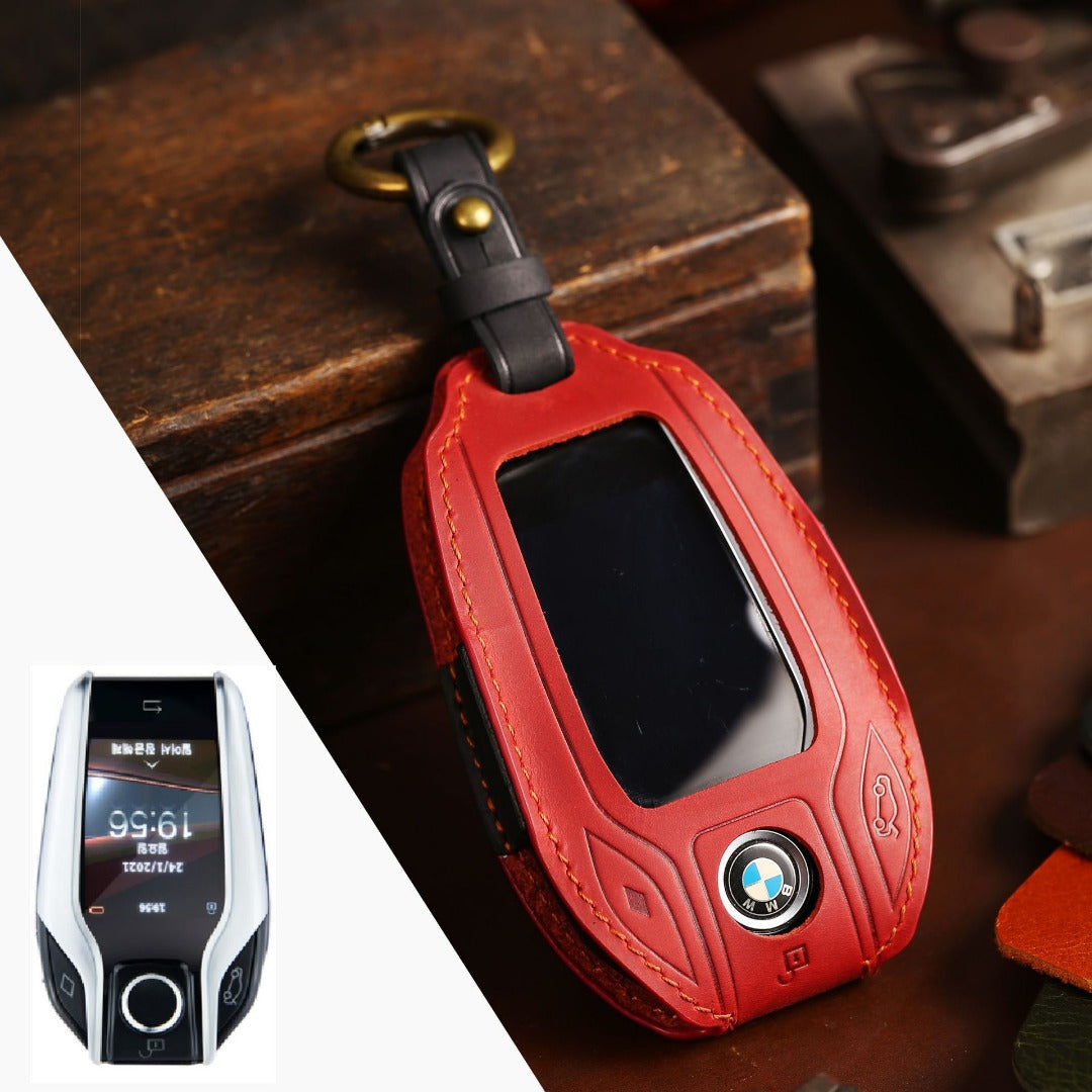 BMW Autoschlüsselhülle aus Leder – Echtleder, Premium-Passform für alle BMW Modelle