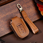 Carsine Honda Leather Car Key Cover 3,4,5 Button Brown / 4 Button-A