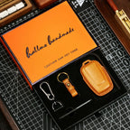 Étui pour clé de voiture BMW en cuir véritable - Ajustement haut de gamme pour tous les modèles BMW