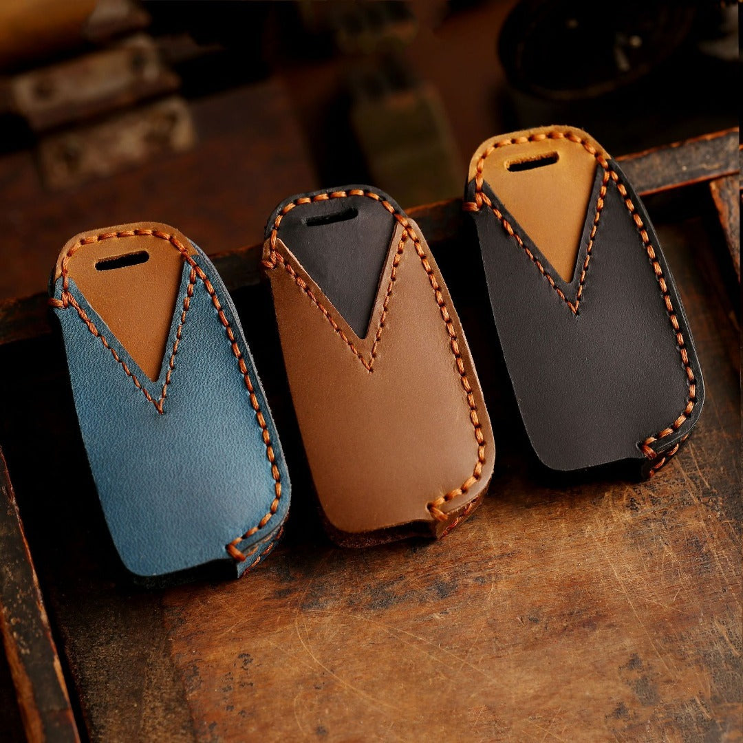 Étui en cuir pour clé de voiture Nissan Teana (2, 3, 4, 5 boutons)