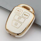 Carsine Toyota Car Key Case Golden Edge White / Key case