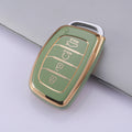 Carsine Hyundai Car Key Case Golden Edge Green / Key case