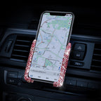 Carsine Rhinestone Car Phone Holder Inserted Or Adsorbed Pink